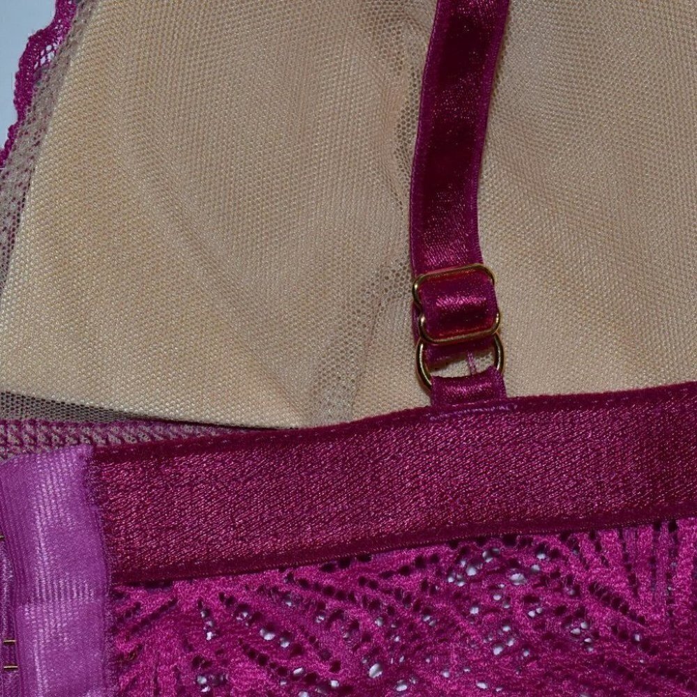 Underprotection Lacy Lima Bralette Magenta Purple Pink Size Xs — image 7 of 8